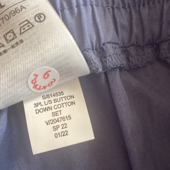 Maternity GAP Pretty Blue Button Up Cotton Pajama Set NWOT - Size M - Picture 10 of 16